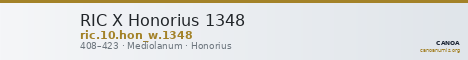 RIC X Honorius 1348 — CANOA