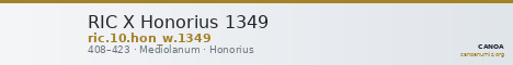 RIC X Honorius 1349 — CANOA