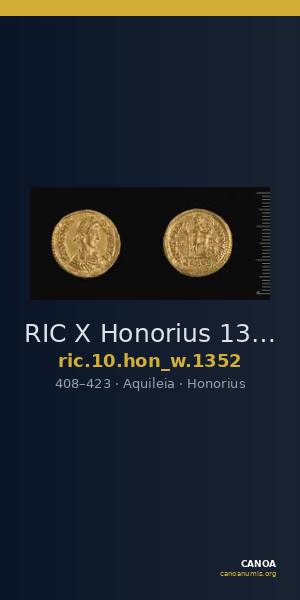 RIC X Honorius 1352 — CANOA