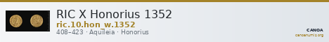 RIC X Honorius 1352 — CANOA