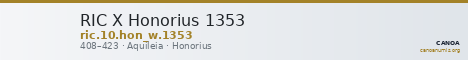 RIC X Honorius 1353 — CANOA