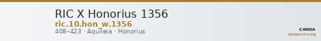 RIC X Honorius 1356 — CANOA