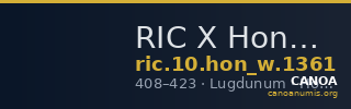RIC X Honorius 1361 — CANOA