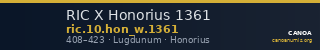 RIC X Honorius 1361 — CANOA