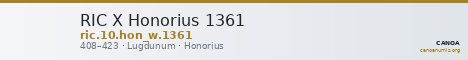 RIC X Honorius 1361 — CANOA
