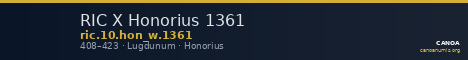 RIC X Honorius 1361 — CANOA