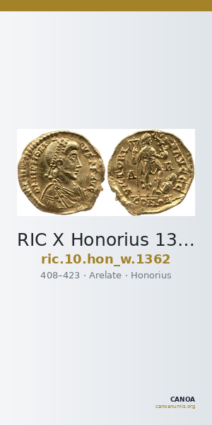 RIC X Honorius 1362 — CANOA