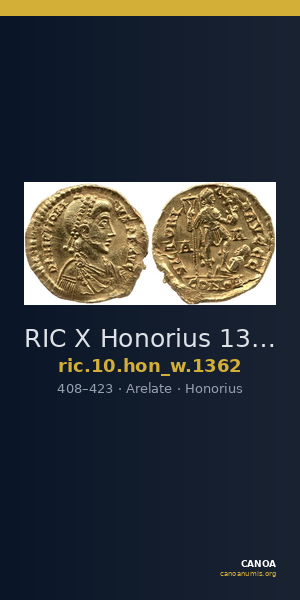RIC X Honorius 1362 — CANOA