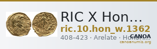 RIC X Honorius 1362 — CANOA