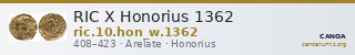 RIC X Honorius 1362 — CANOA