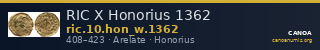 RIC X Honorius 1362 — CANOA