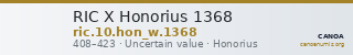 RIC X Honorius 1368 — CANOA