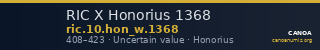 RIC X Honorius 1368 — CANOA