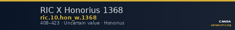 RIC X Honorius 1368 — CANOA