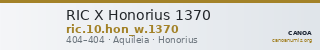 RIC X Honorius 1370 — CANOA