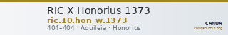 RIC X Honorius 1373 — CANOA