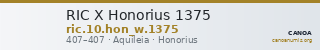 RIC X Honorius 1375 — CANOA