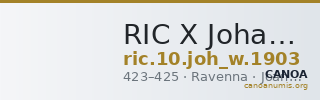 RIC X Johannes 1903 — CANOA
