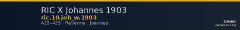 RIC X Johannes 1903 — CANOA