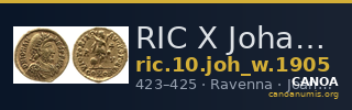 RIC X Johannes 1905 — CANOA