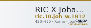 RIC X Johannes 1912 — CANOA