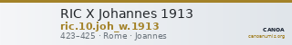 RIC X Johannes 1913 — CANOA