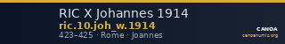 RIC X Johannes 1914 — CANOA