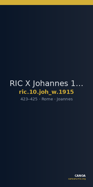 RIC X Johannes 1915 — CANOA