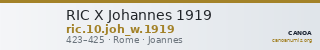 RIC X Johannes 1919 — CANOA