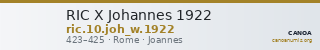 RIC X Johannes 1922 — CANOA