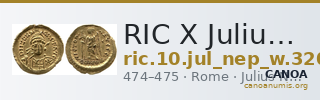 RIC X Julius Nepos 3205 — CANOA