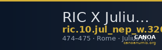 RIC X Julius Nepos 3209 — CANOA