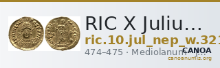 RIC X Julius Nepos 3219 — CANOA