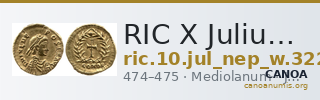 RIC X Julius Nepos 3220 — CANOA