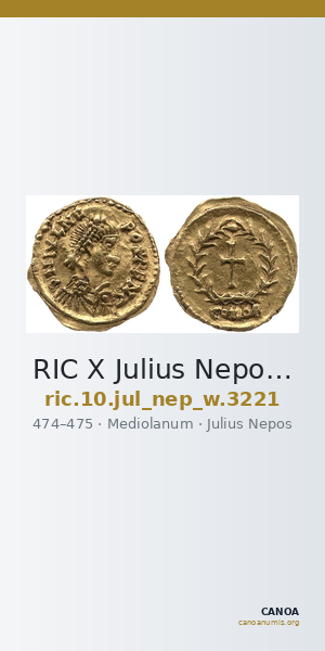 RIC X Julius Nepos 3221 — CANOA