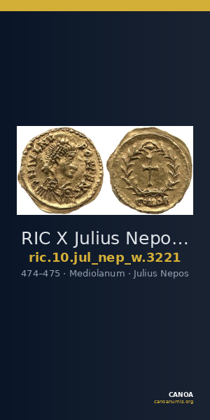 RIC X Julius Nepos 3221 — CANOA