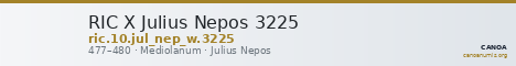 RIC X Julius Nepos 3225 — CANOA
