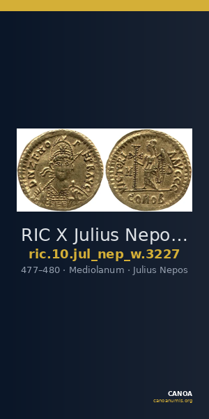 RIC X Julius Nepos 3227 — CANOA