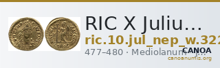 RIC X Julius Nepos 3227 — CANOA