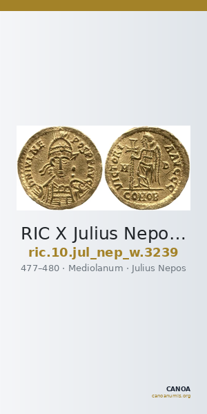 RIC X Julius Nepos 3239 — CANOA