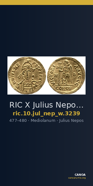 RIC X Julius Nepos 3239 — CANOA