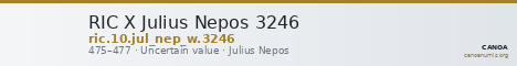 RIC X Julius Nepos 3246 — CANOA