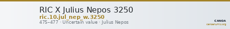 RIC X Julius Nepos 3250 — CANOA