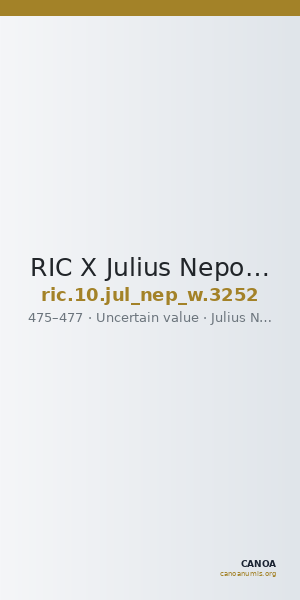 RIC X Julius Nepos 3252 — CANOA