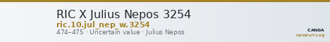 RIC X Julius Nepos 3254 — CANOA