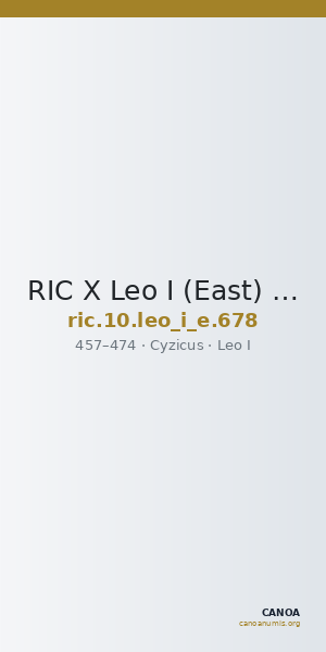 RIC X Leo I (East) 678 — CANOA