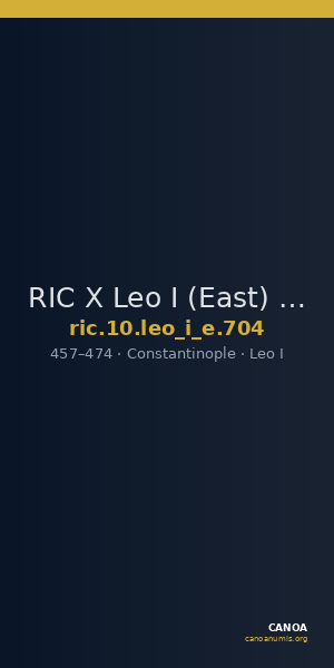 RIC X Leo I (East) 704 — CANOA