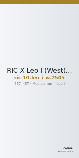 RIC X Leo I (West) 2505 — CANOA