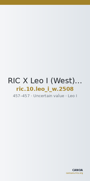 RIC X Leo I (West) 2508 — CANOA