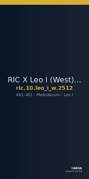 RIC X Leo I (West) 2512 — CANOA
